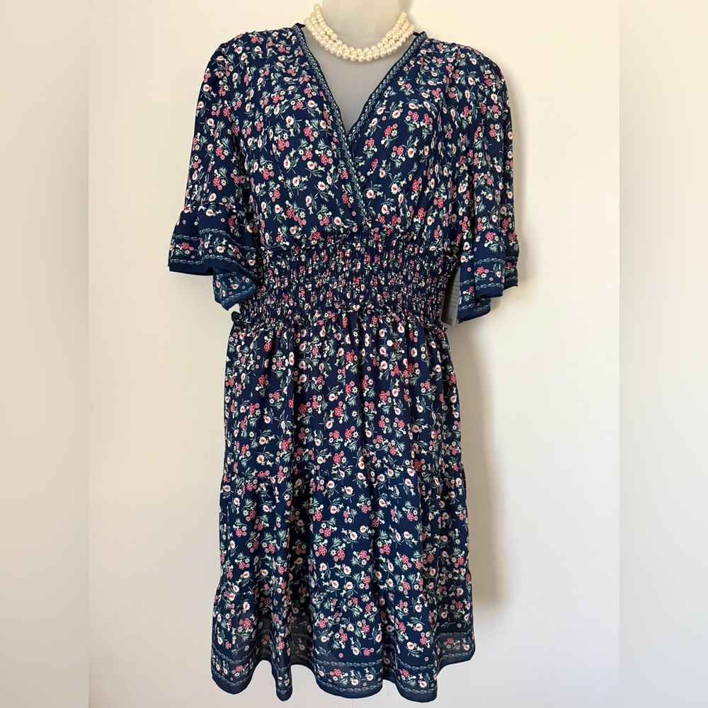 ❤️NWT Max Studio smoked dress Size L 👗